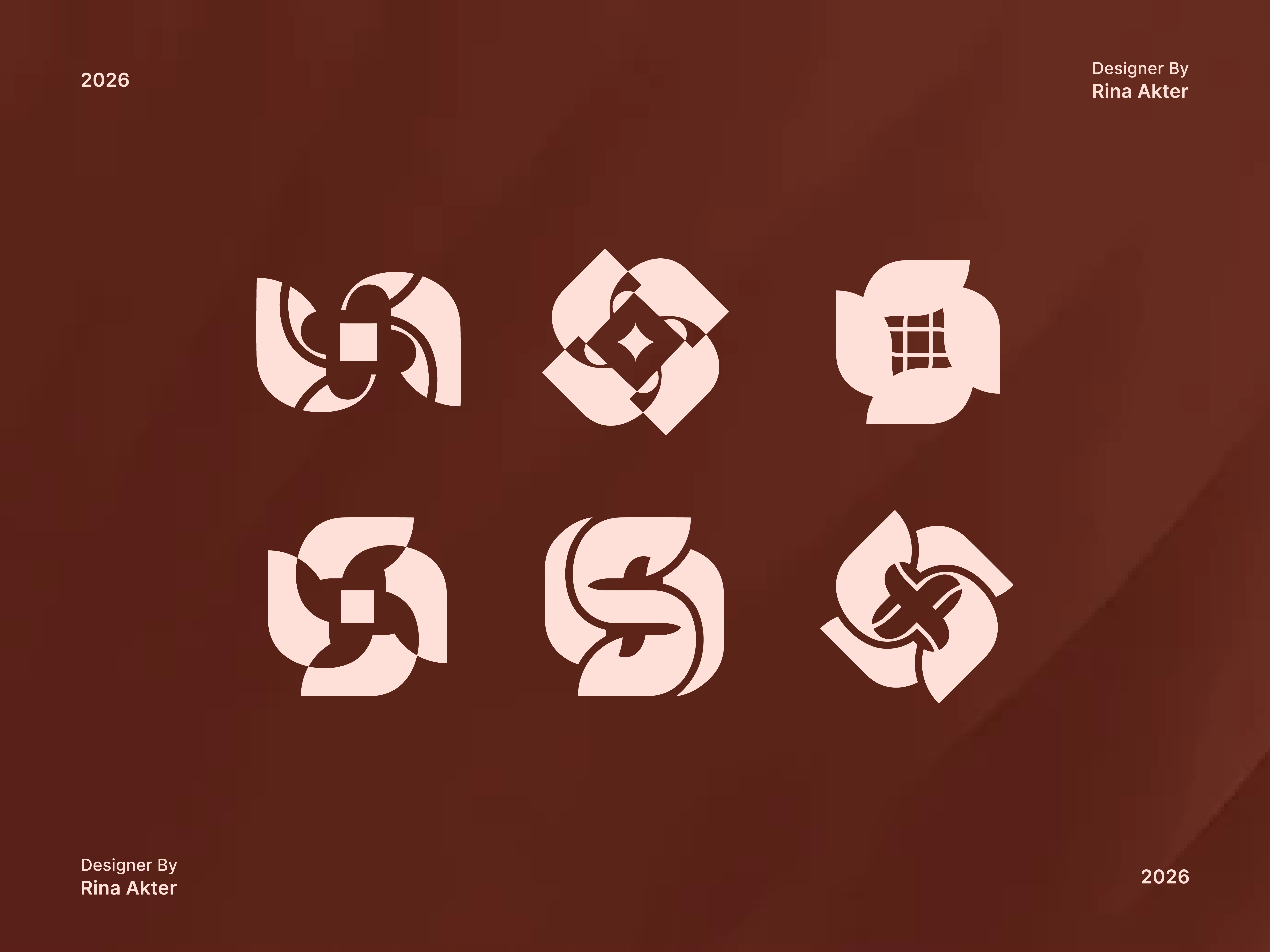 Flower Icon, Minimal, Monogram Logo