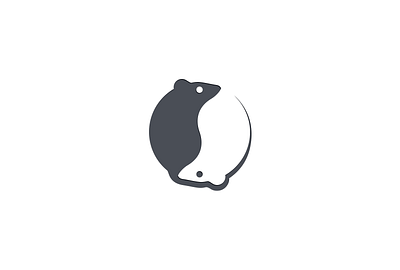 Yin-yang Mice Logo FOR SALE abstract brand branding design for sale graphic design illustration logo logo design logo for sale mice minimal minimalism minimalist rat vector yin yang