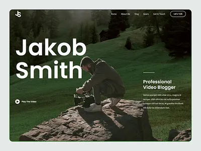 Vlogger one page website design elementor personal website portfolio vlog vlog website vlogger web design website design