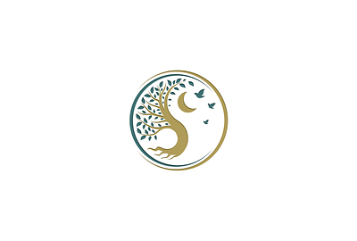 Yin Yang Tree Logo FOR SALE abstract brand branding design for sale graphic design illustration logo logo design logo for sale natural tree vector yin yang zen
