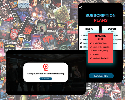 Daily UI #26 - Subscribe 026 3d branding daily ui challenge design figma graphic design illustration logo movie ott subscribe ui ux vector