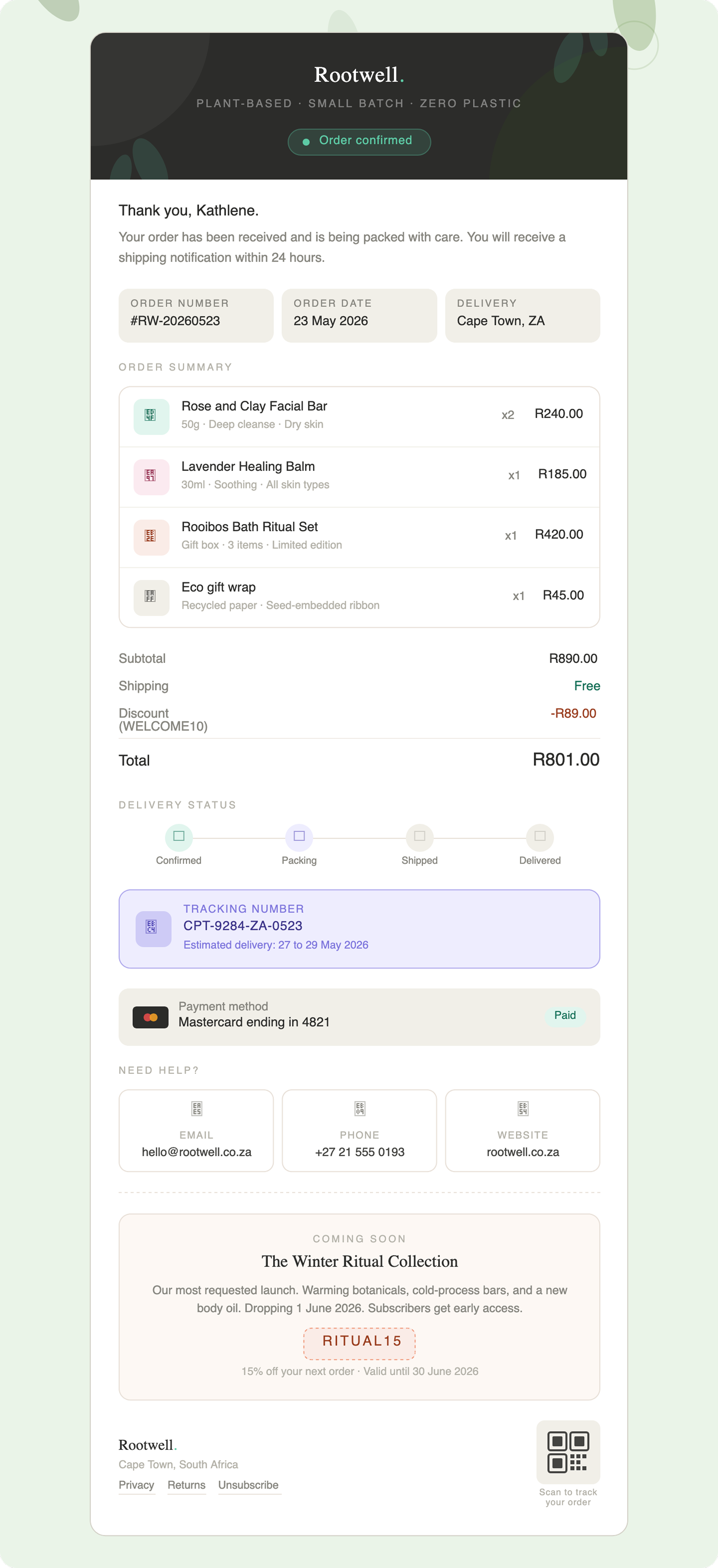 Purchase Receipt – Daily UI Challenge #017