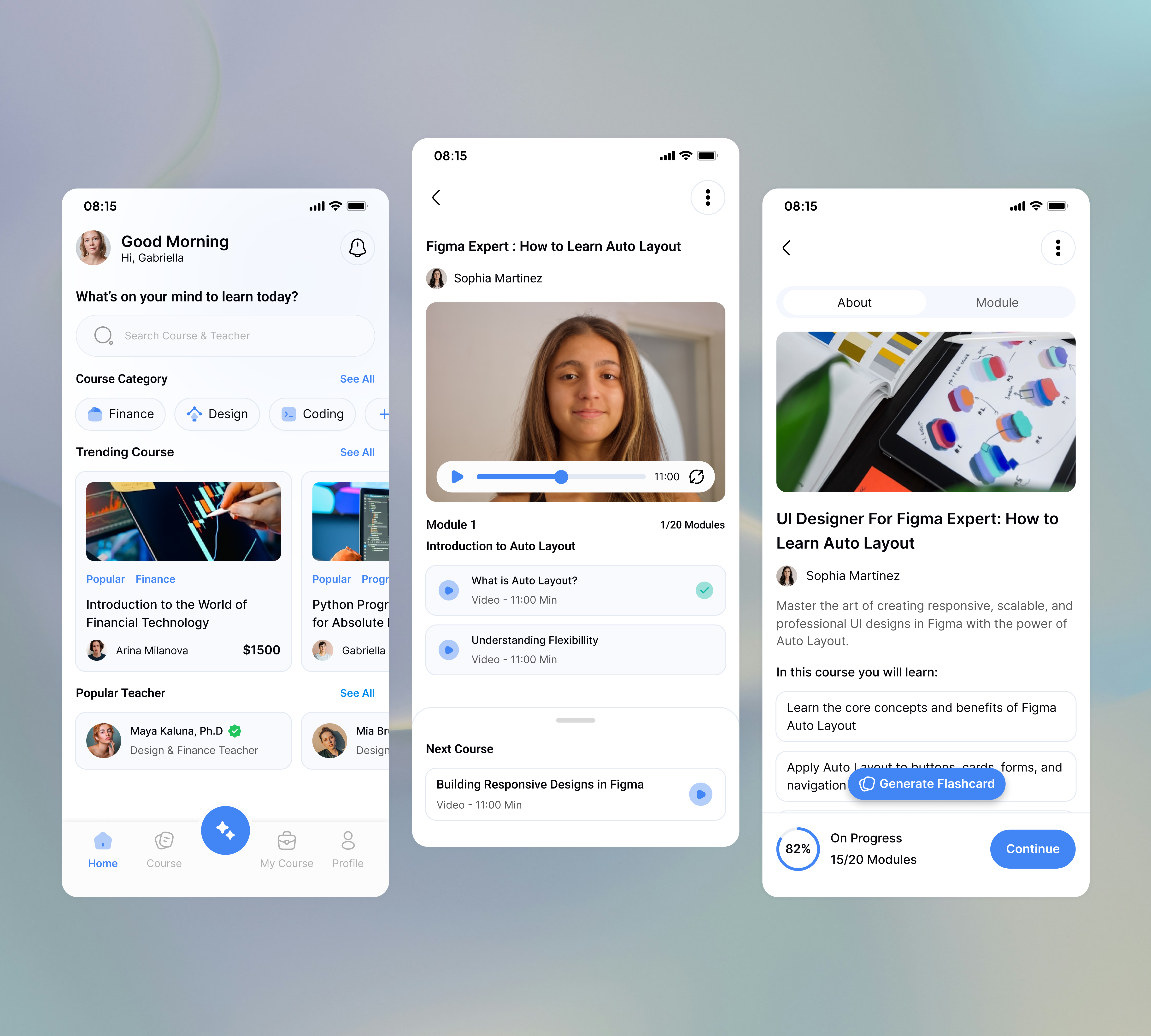 Online Learning App appdesign creativedesign designinspiration digitalproductdesign dribbble edtech figma interfacedesign learningapp mobileappdesign productdesign uidesign uiux userexperience uxdesign
