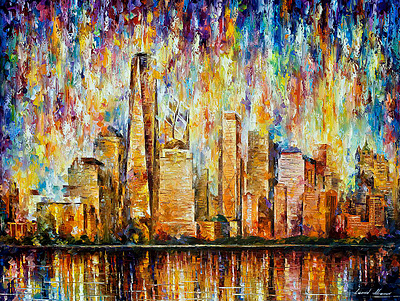 NEW YORK CITY 48"x36" (120cm x 90cm) — oil painting on canvas leonidafremov