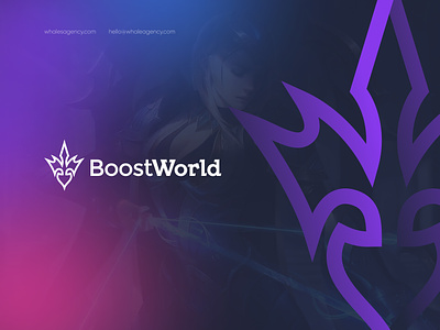 Boost World🚀 boost branding fantasy logo game logo gamer logo graphic design logo logo design lol