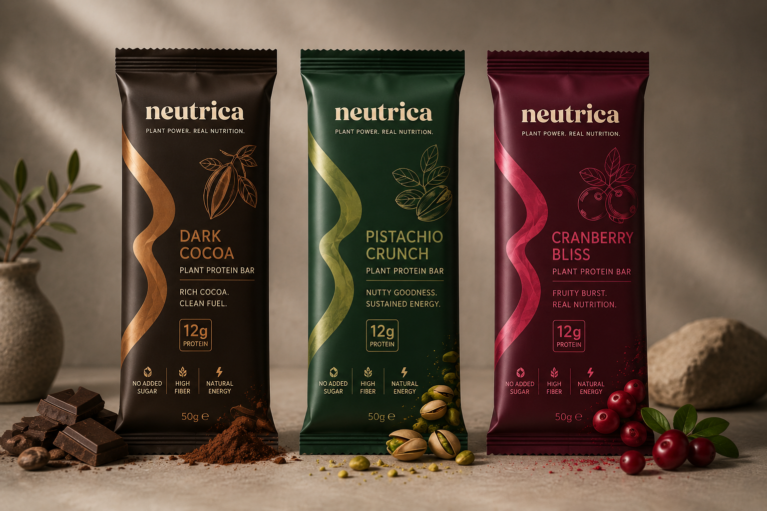 Neutrica — Nutrition Brand Packaging Identity brand identity branding consumer product food branding food packaging healthy food label design nutrition brand nutrition branding package design packaging design packaging identity packaging mockup product packaging protein bar