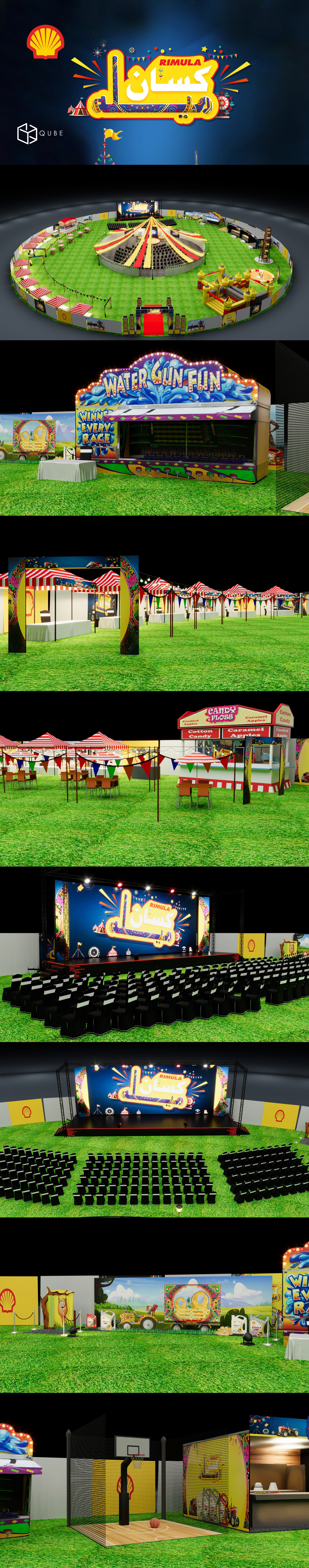 SHELL - KISAN MELA 3d branding cinema 4d concert design event exhibition festival graphic design illustration logo motion graphics render show visualization