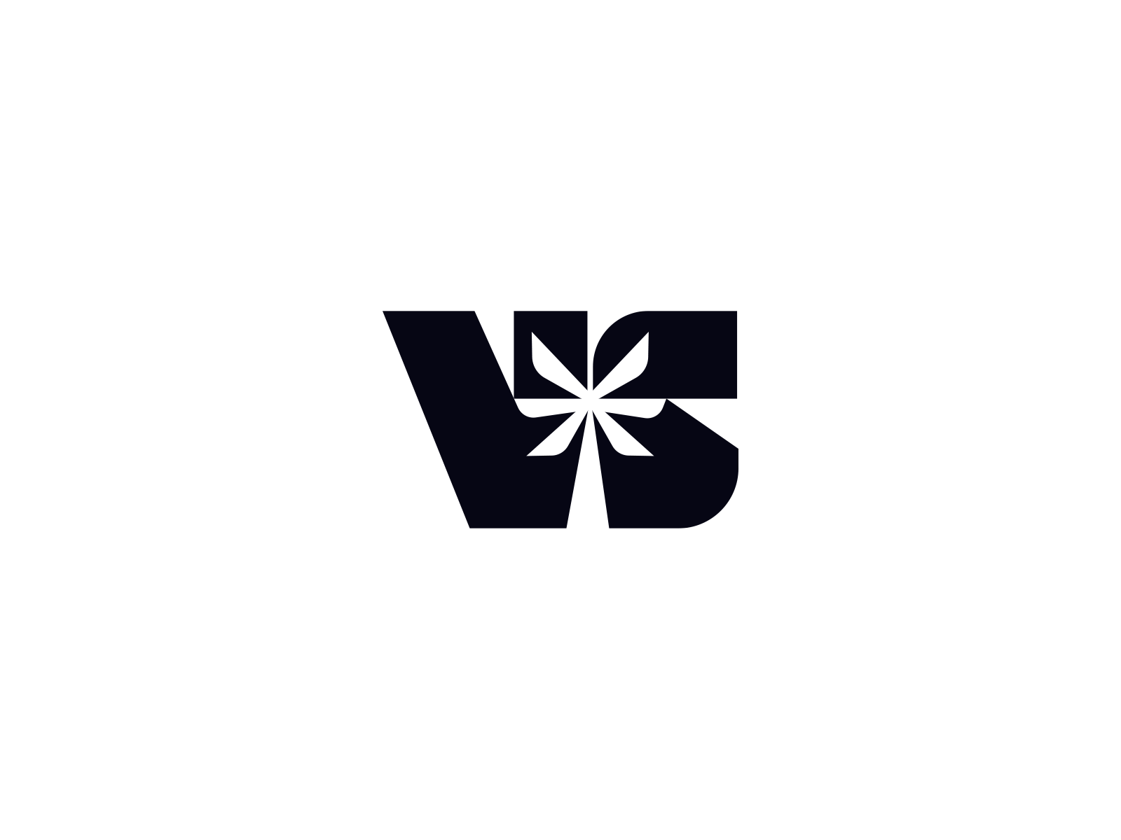 VS and palm logo brand brand design brand designer branding branding design branding designer logo logo design logo designer logodesign logodesigner logotype monogram monogram logo negative space negative space logo vs vs logo