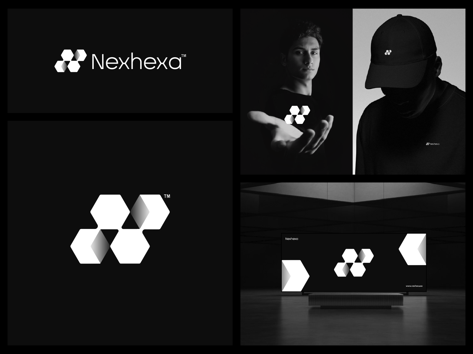 N logo, Branding, Hexagon logo