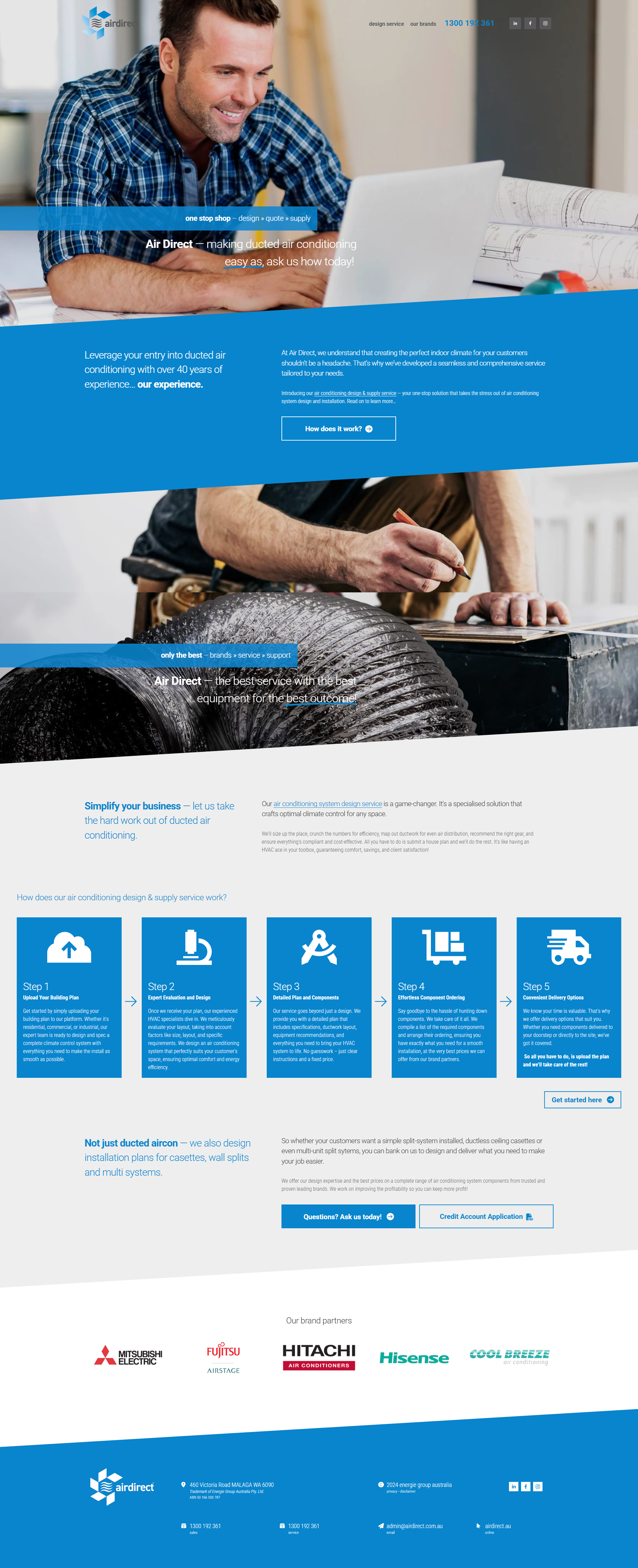 AirDirect B2B design squarespace website