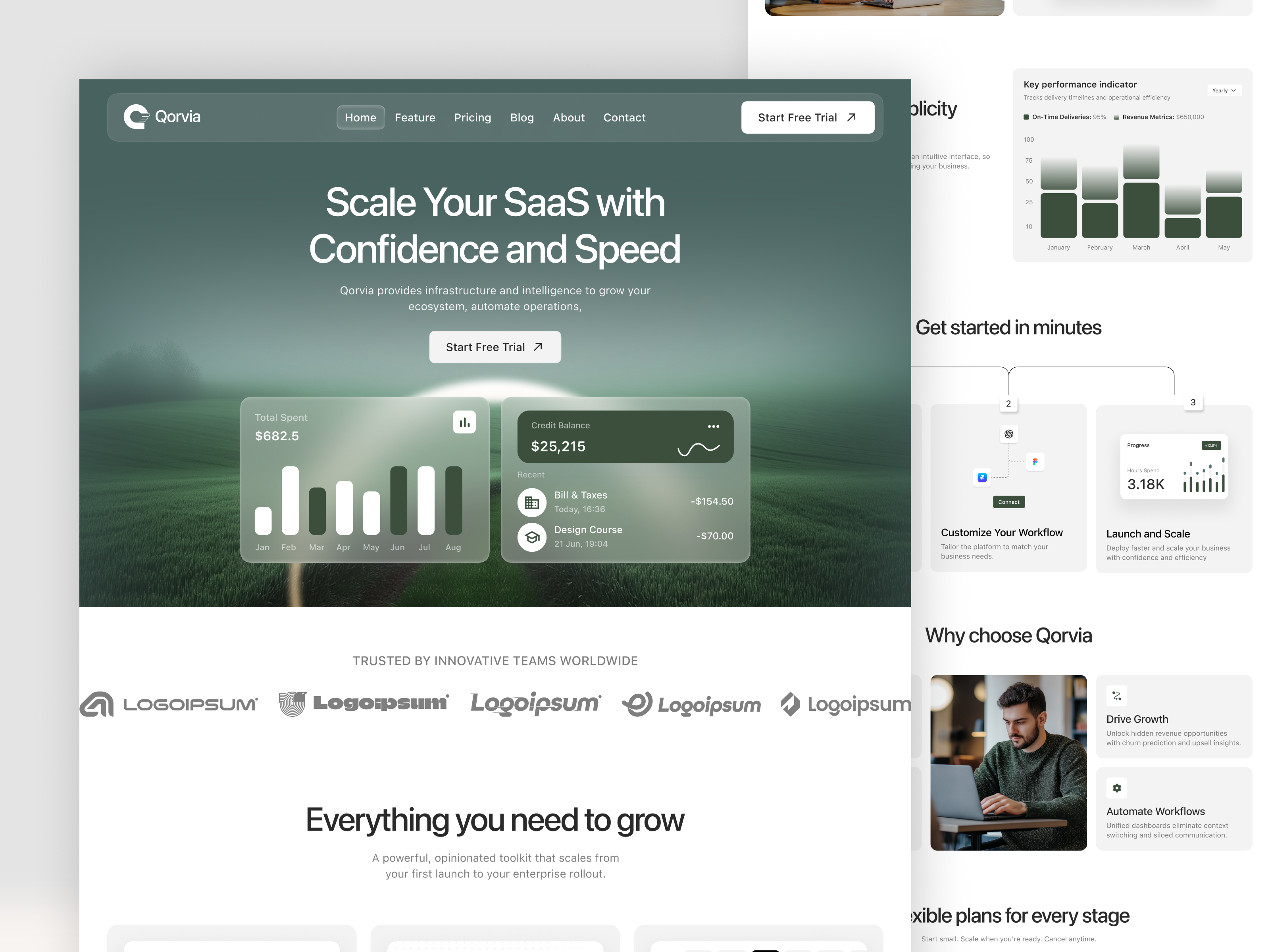 Saas Landing Page UI