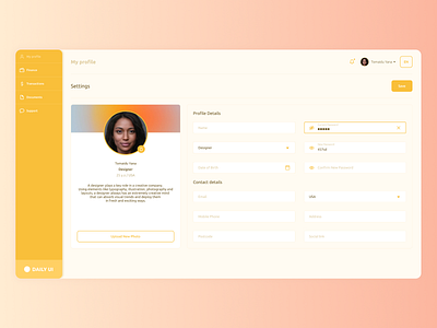 User Profile - Daily UI #006 006 challenge clean dailyui design minimal profile ui user userprofile