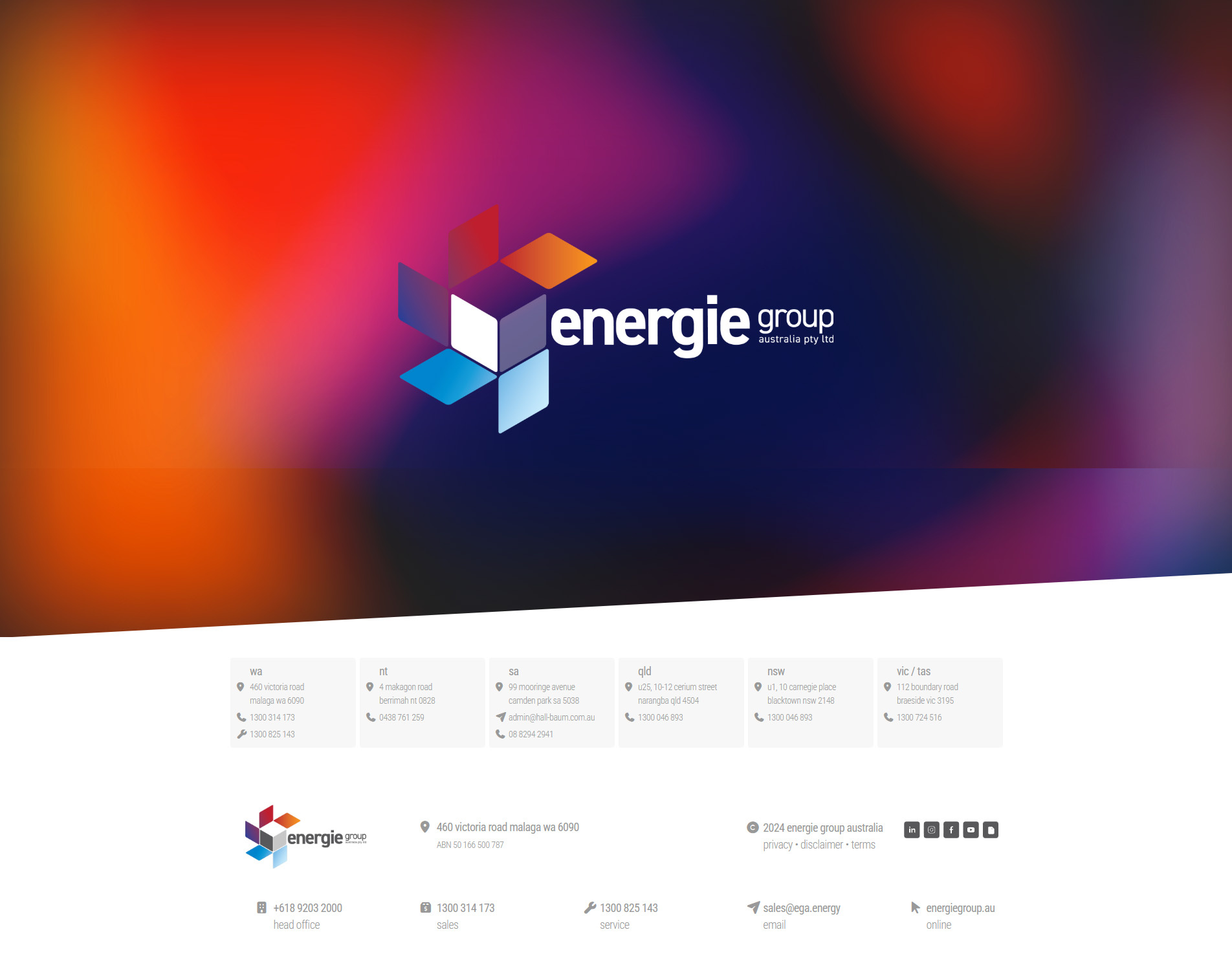 // Energie Group Australia / website design squarespace website