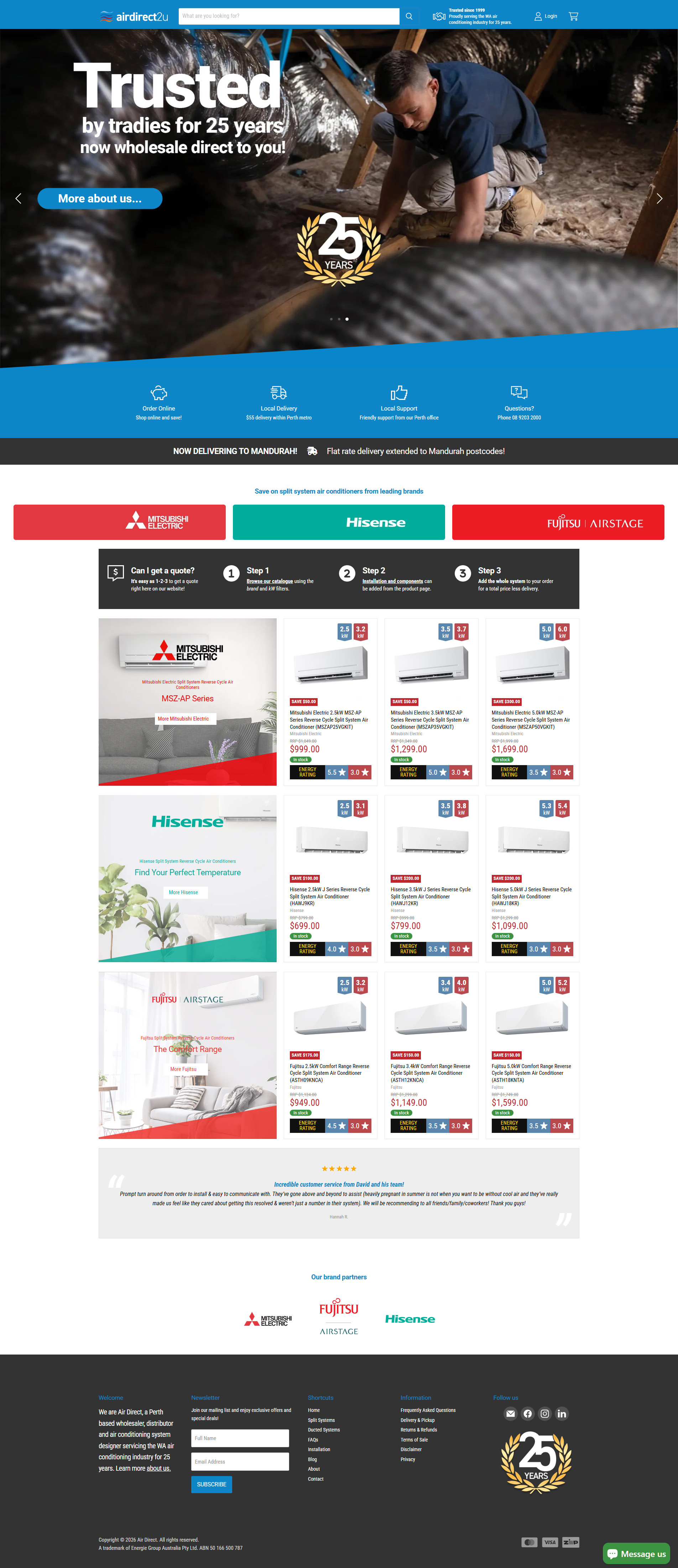 // AirDirect2U / website / b2c conversion strategy design e commerce graphics lead automation shopify ui ux website