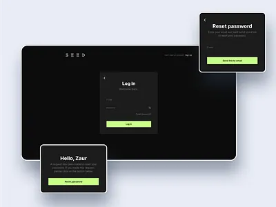 Login page | SeedStartups app design login ui ux webapp