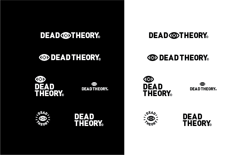 Dead Theory Apparel Brand Logo Concepts. black and white brand branding conspiracy design eye graphic design icon logo