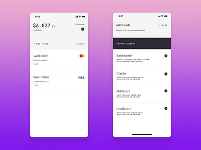 NANCE app banking blockchain crypto defi fintech interaction ios mobile ui ux web3