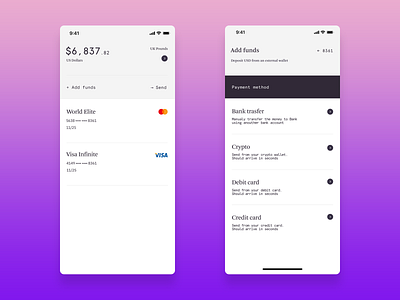 NANCE app banking blockchain crypto defi fintech interaction ios mobile ui ux web3