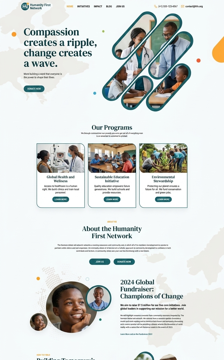 Humanity First None Profit Org Wordpress branding graphic design ui ux website worpress