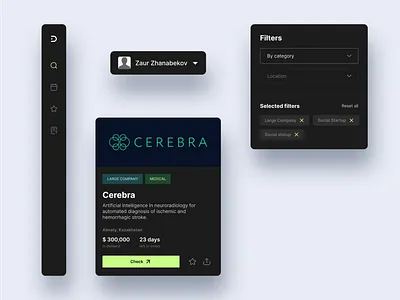 Components | SeedStartups app design ui ux webapp