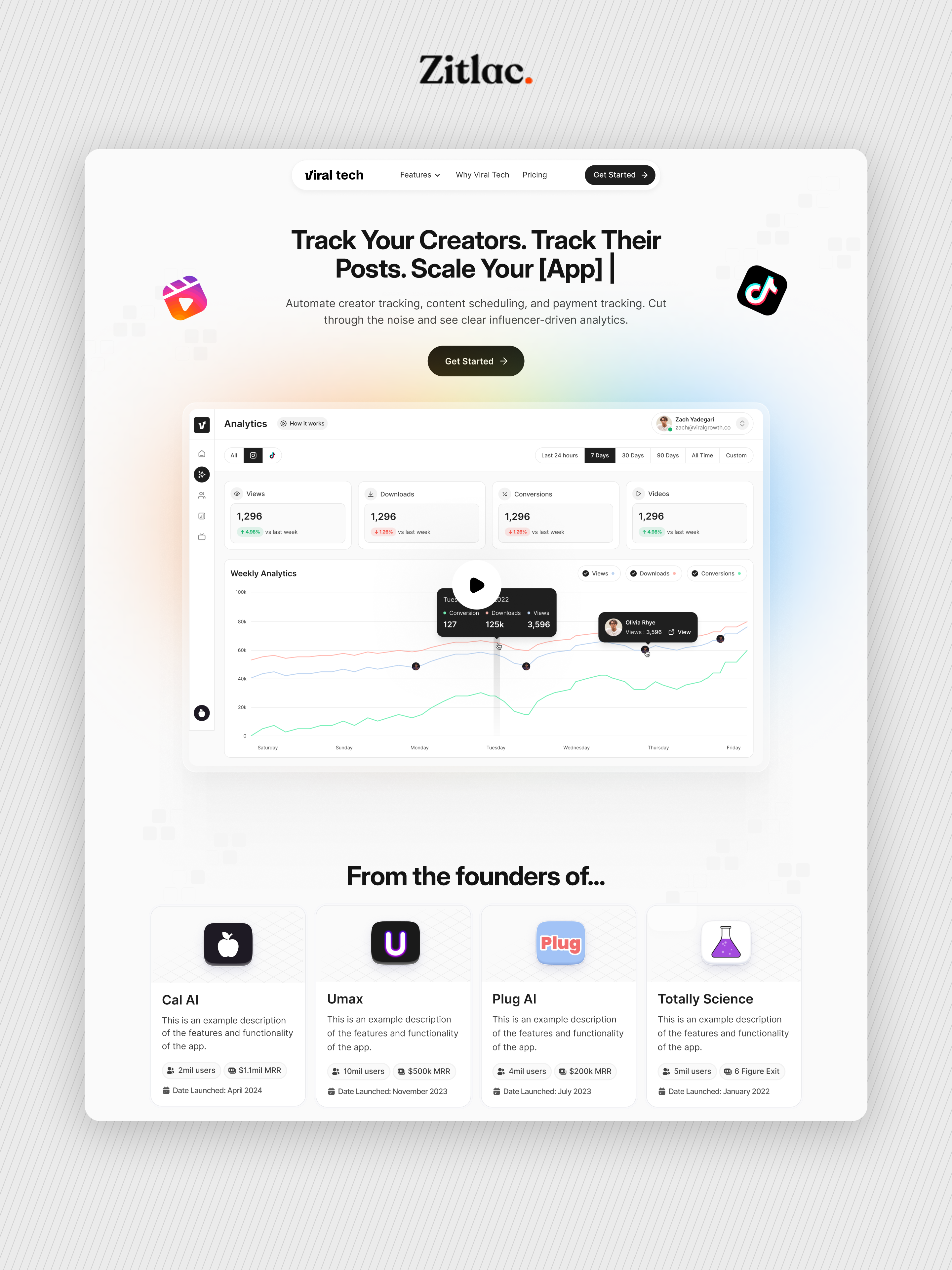 Viral Tech Website Design design hero section landing page product design ui design ux design web design website