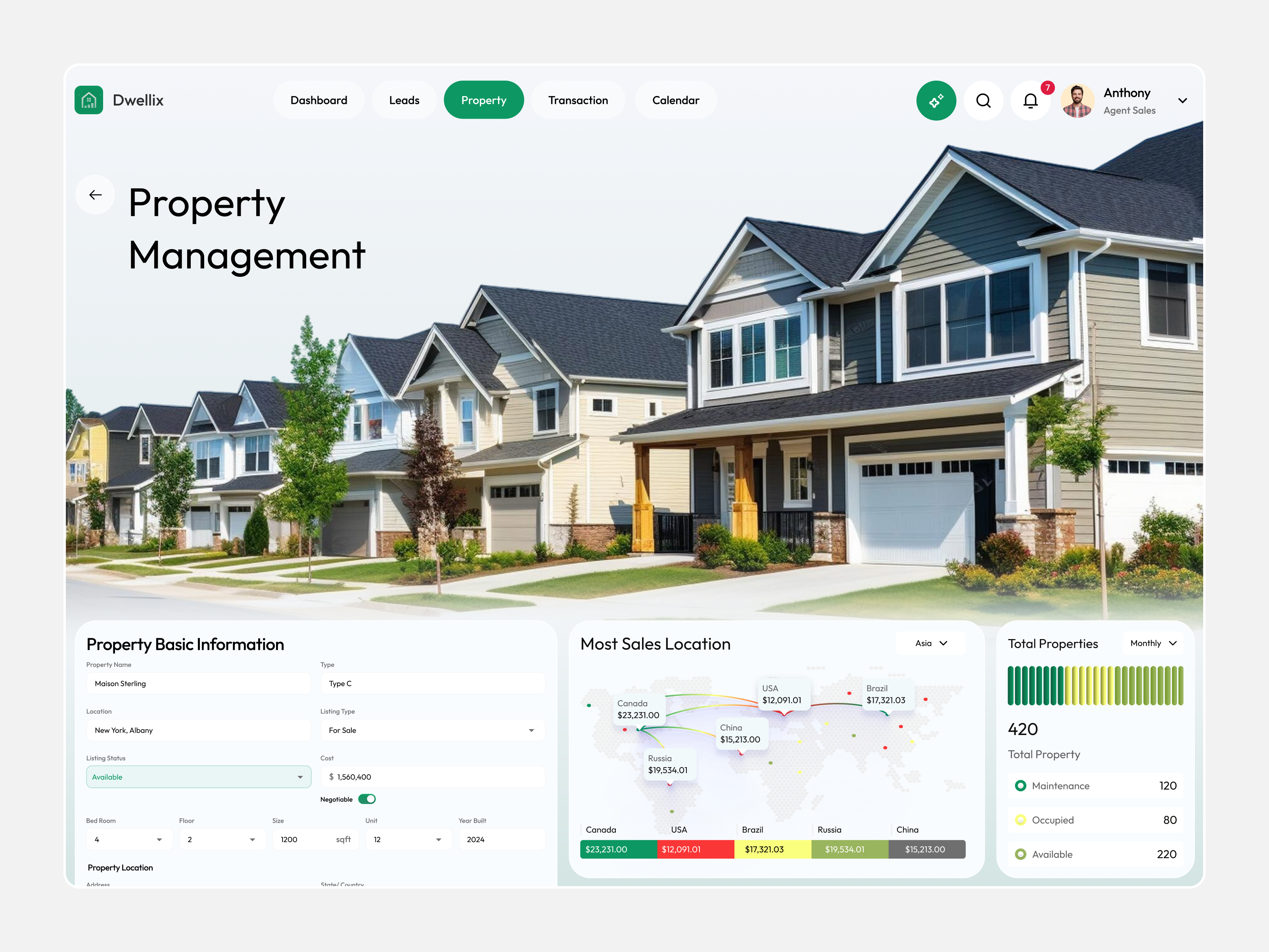Real Estate Dashboard