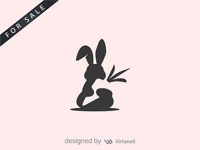 Rabbit Holding Carrot Logo bunny bunnylove bunnyoftheday carrot cute logo rabbit rabbits