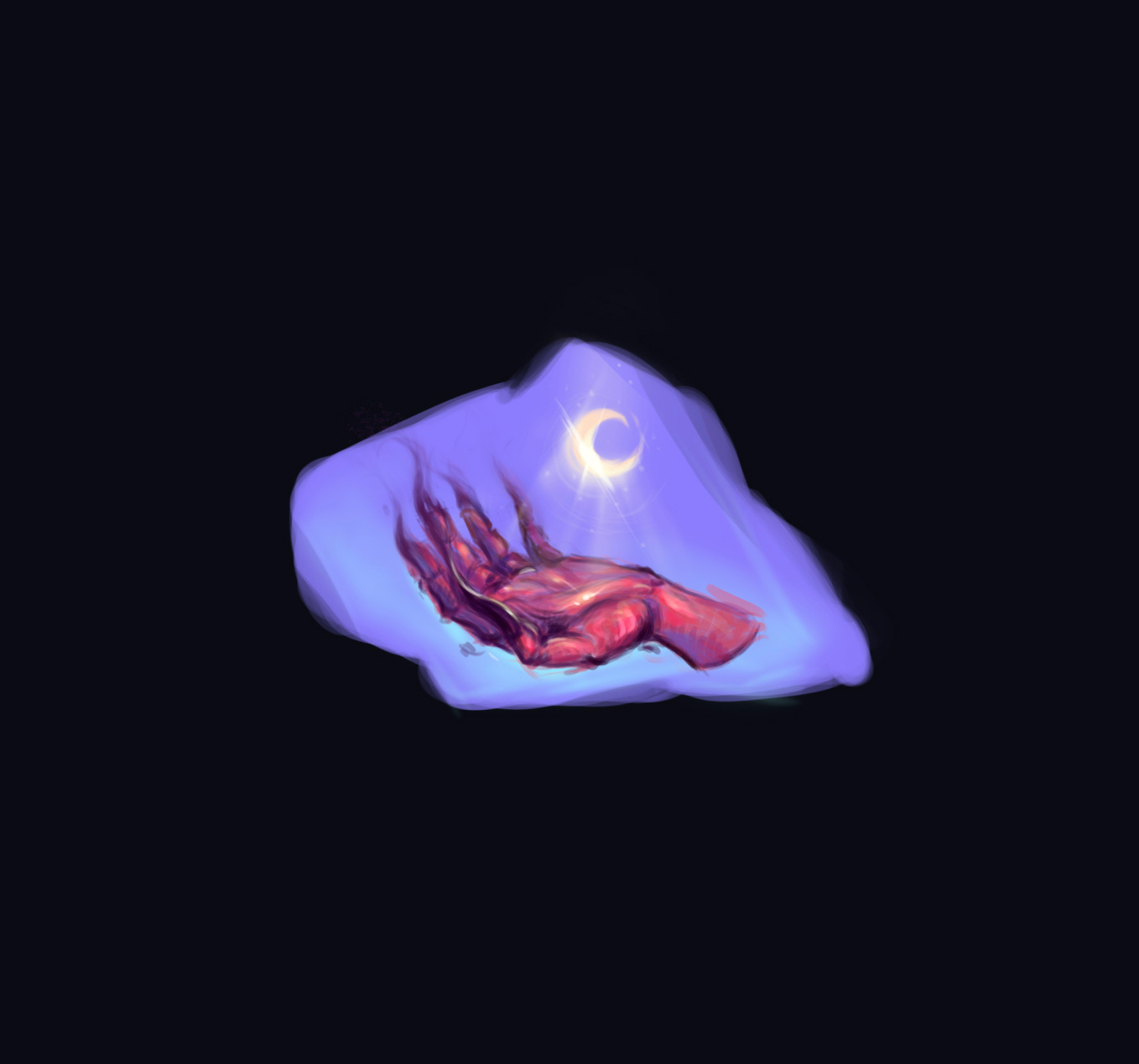 stadik ^hand^ art cg digital digitaldrawing draw hand illustration moon paint stadik