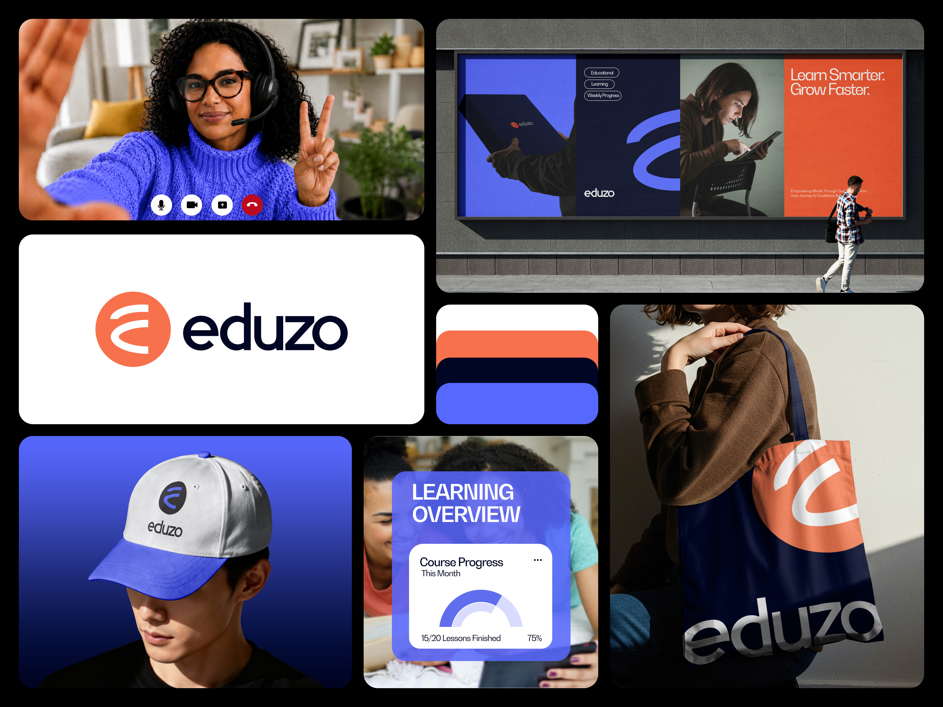 Title: Eduzo - Brand brand guidelines branding color design design system education branding focotik branding graphic design illustration insta story lettering logo logo design logo interaction logo mark mark premium branding social style guide typography