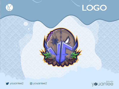 COOL LOGO branding design girl illustration logo streamer twitch