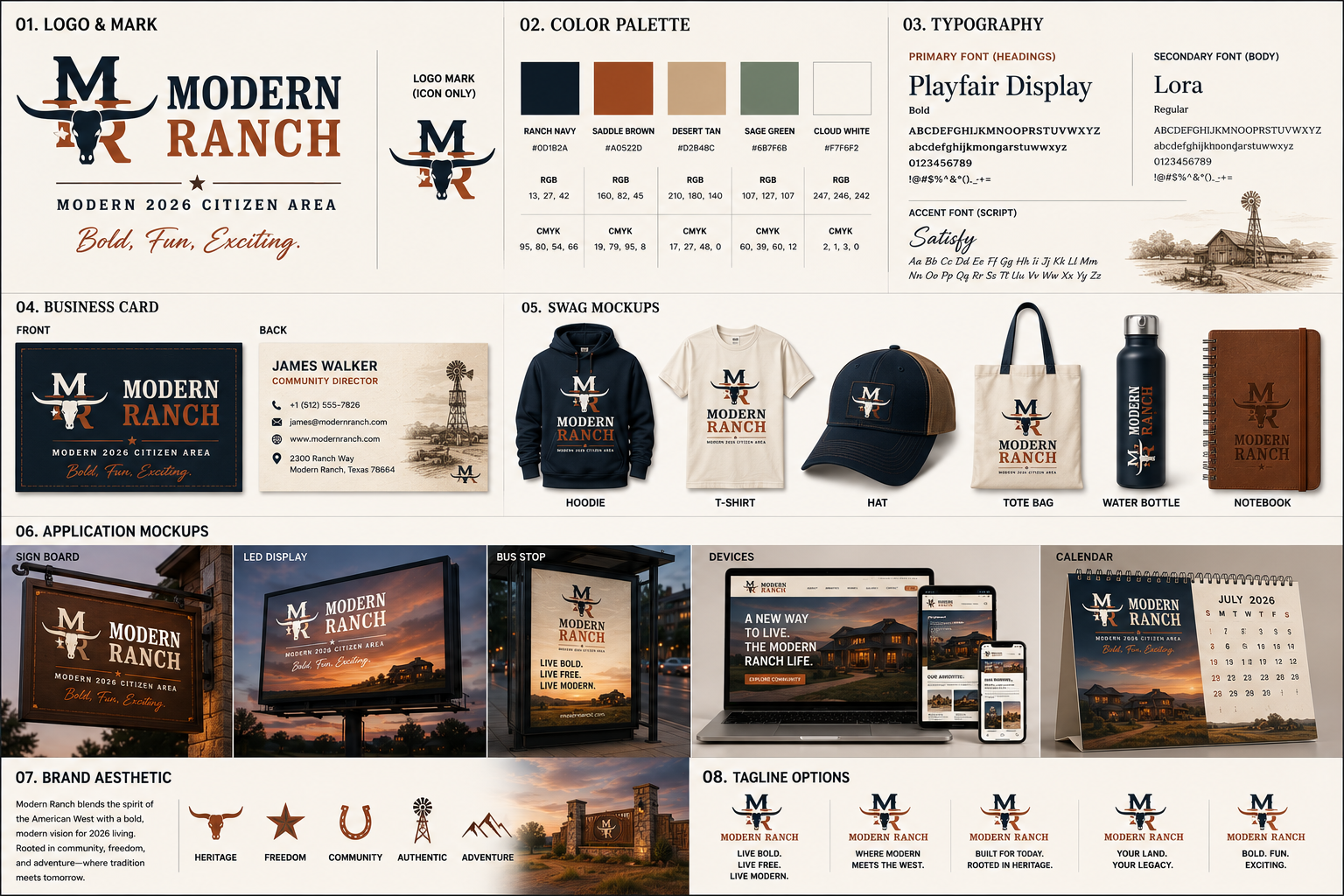 Modern Ranch Citizen Area Logo Brand Guidelines area branding citizen logo modern ranch