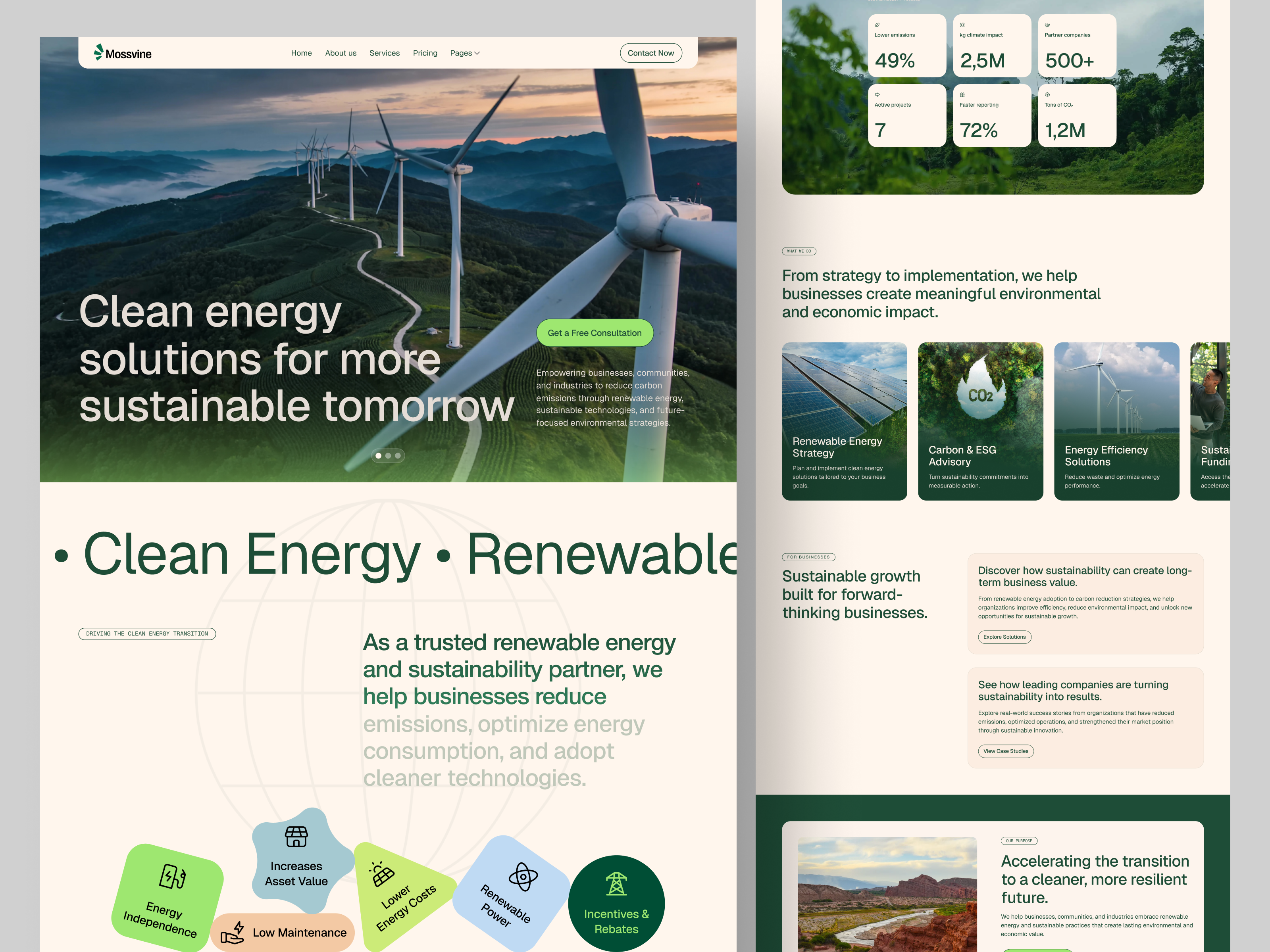 Sustainability Energy Website Design