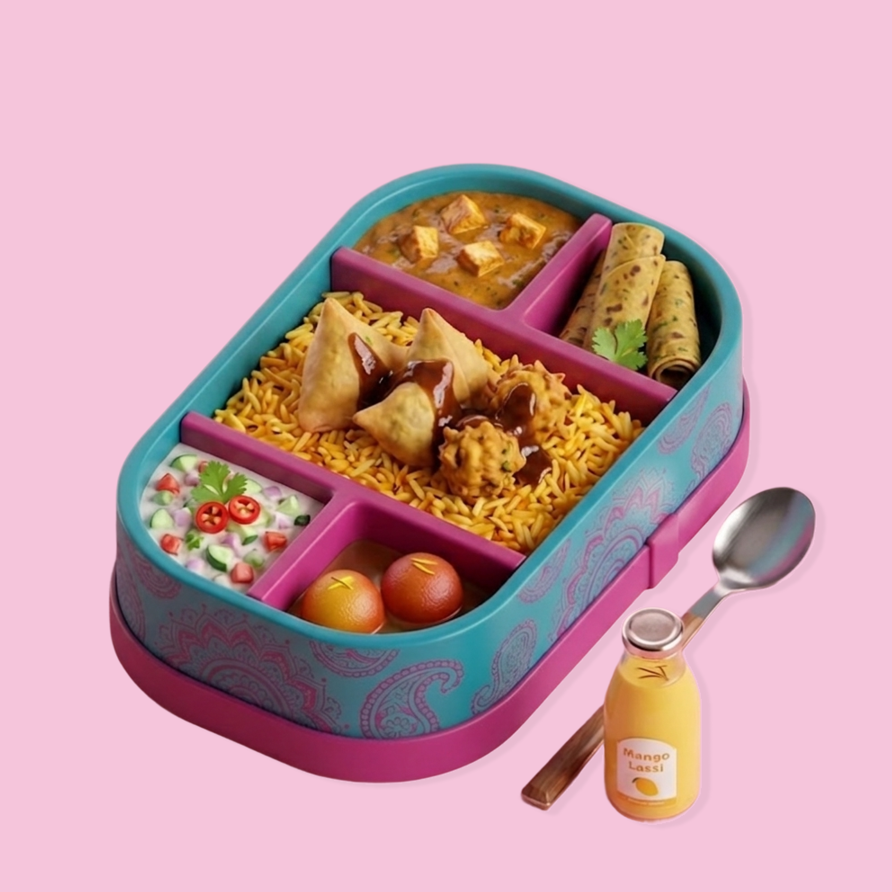 Indian Bento Box - 3D 3d ai animation branding graphic design logo motion graphics ui