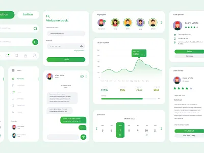 UI elements: Statistics app design graph statistics ui ui trends ux ux trends web