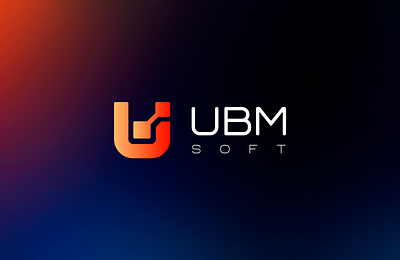 UBM SOFT. Logo for IT company branding design gradient gradientlogo graphic design it itcompany itlogo logo logodesign logou techlogo ui ulogo vector
