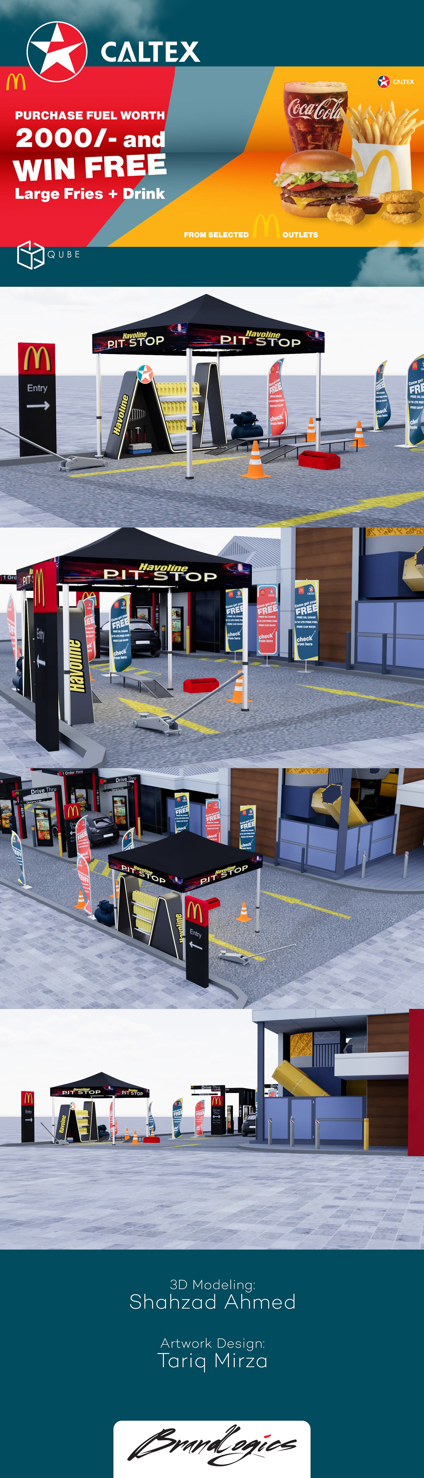 CALTEX - MCDONALDS OFFER 3d advertising branding cinema 4d design graphic design illustration logo mcdonalds motion graphics poster render visual identity