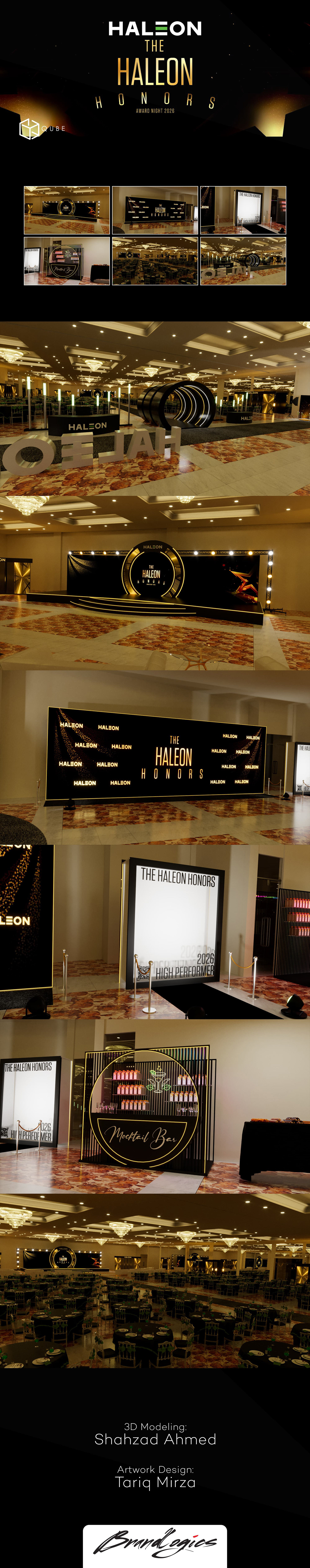 HALEON - HONORS 3d advertising branding cinema 4d design event design graphic design illustration logo motion graphics render visual identity