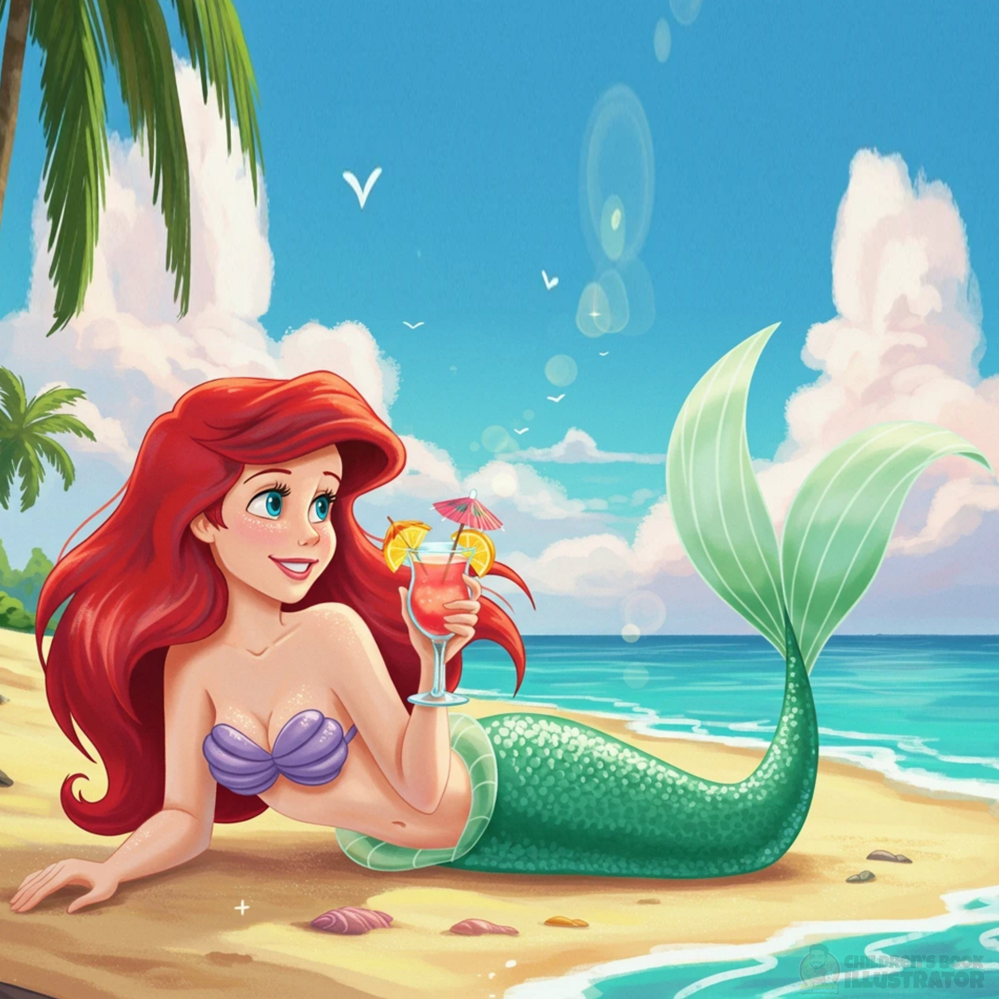 Mermaid Paradise Character Design and Tropical Illustration beachvibes characterdesign characterillustration childrensbookart colorfulartwork conceptart digitalart fairytaleart fantasyillustration illustrationdaily kidsbookartist magicalart mermaidillustration professionalillustration storybookstyle summerillustration tropicalart whimsicalillustration