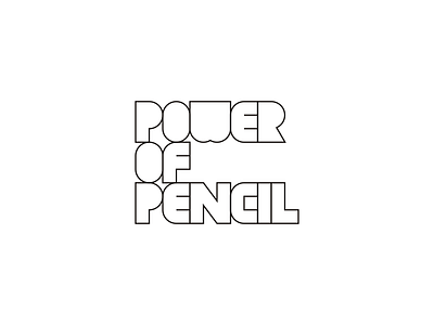 pencil power letters logotype sketch text tired typeface typography