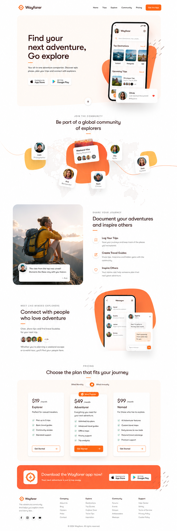 Wayfarer Landing Page Hubspot branding graphic design hubspot landing page ui ux