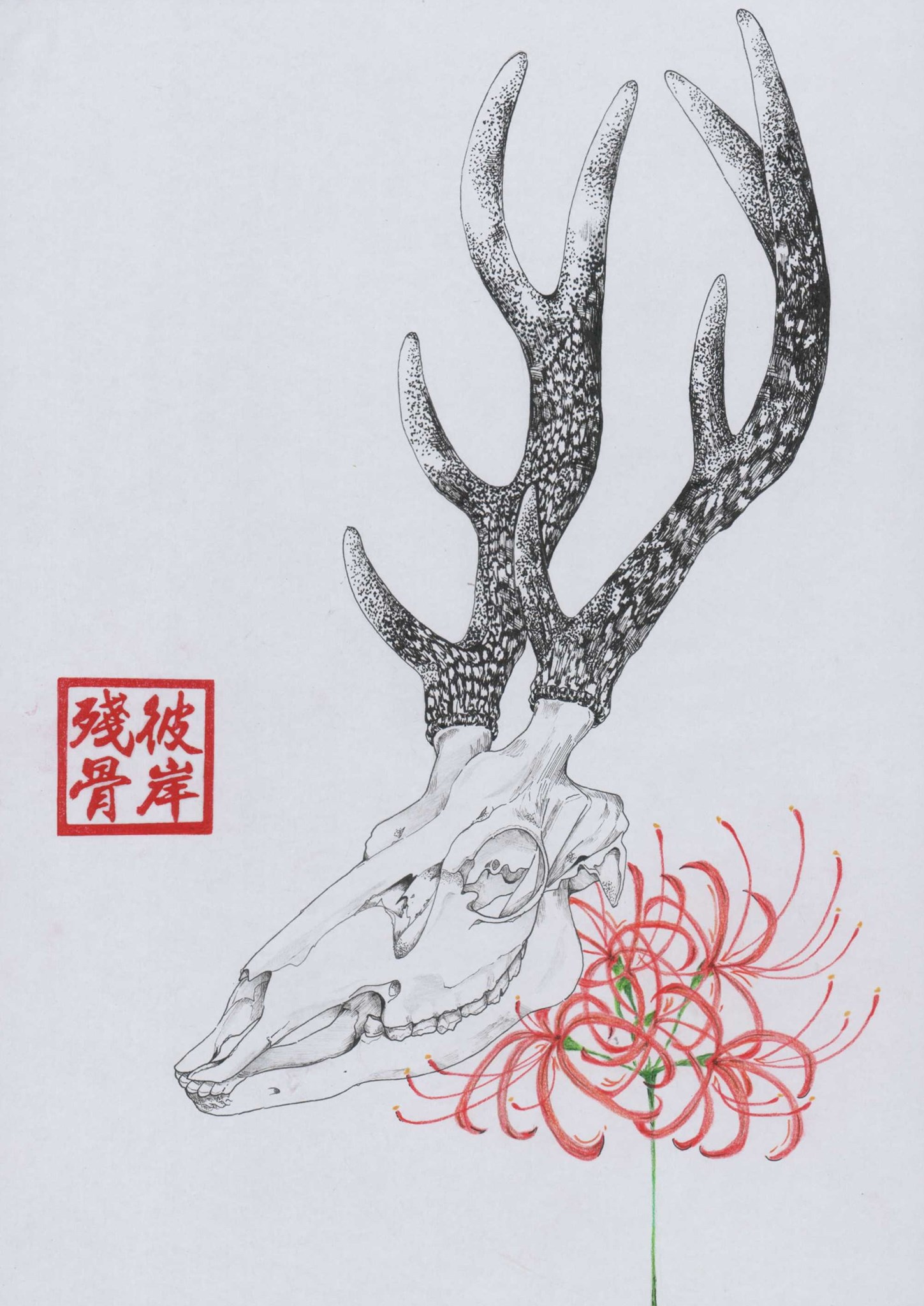 彼岸殘骨_logo illustration logo