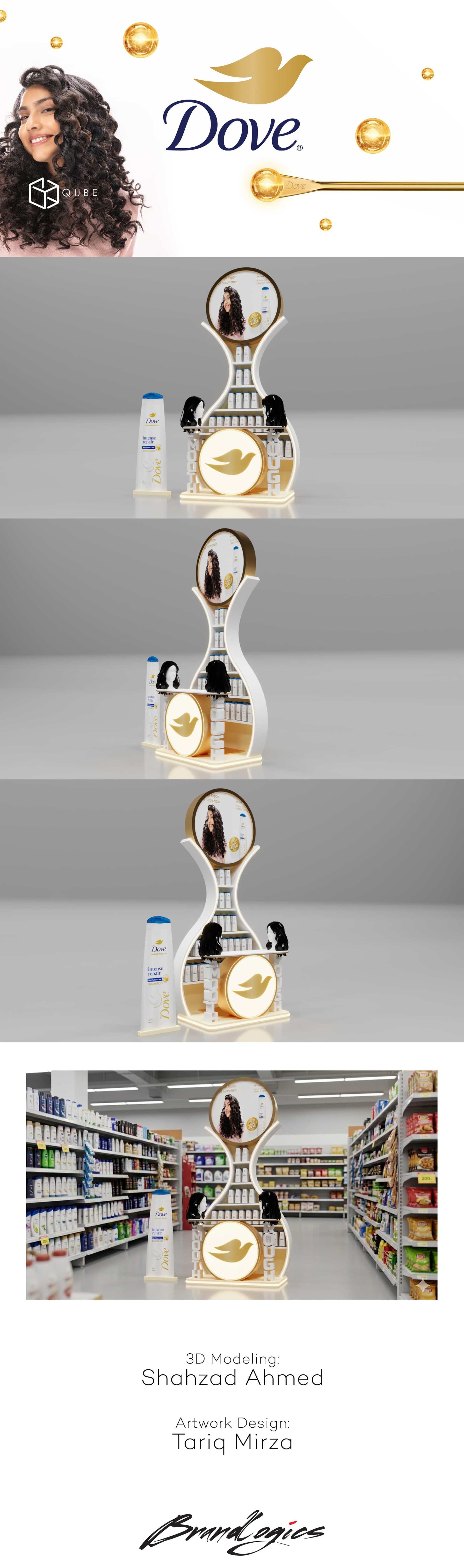 DOVE - GANDOLA 3d brand identity branding cinema 4d design gandola design graphic design illustration logo motion graphics product display render