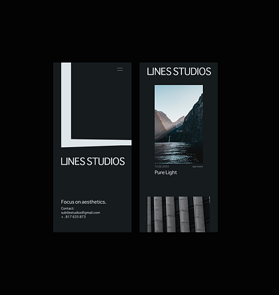 Landing Page // Lines Studios app design logo mobile app ui ux uxui