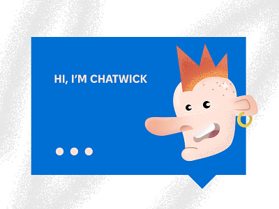 ChatWick branding character characterdesign design dribbbleweeklywarmup grain graphic design skinhead ua ukraine vector weekly challenge weekly warm up