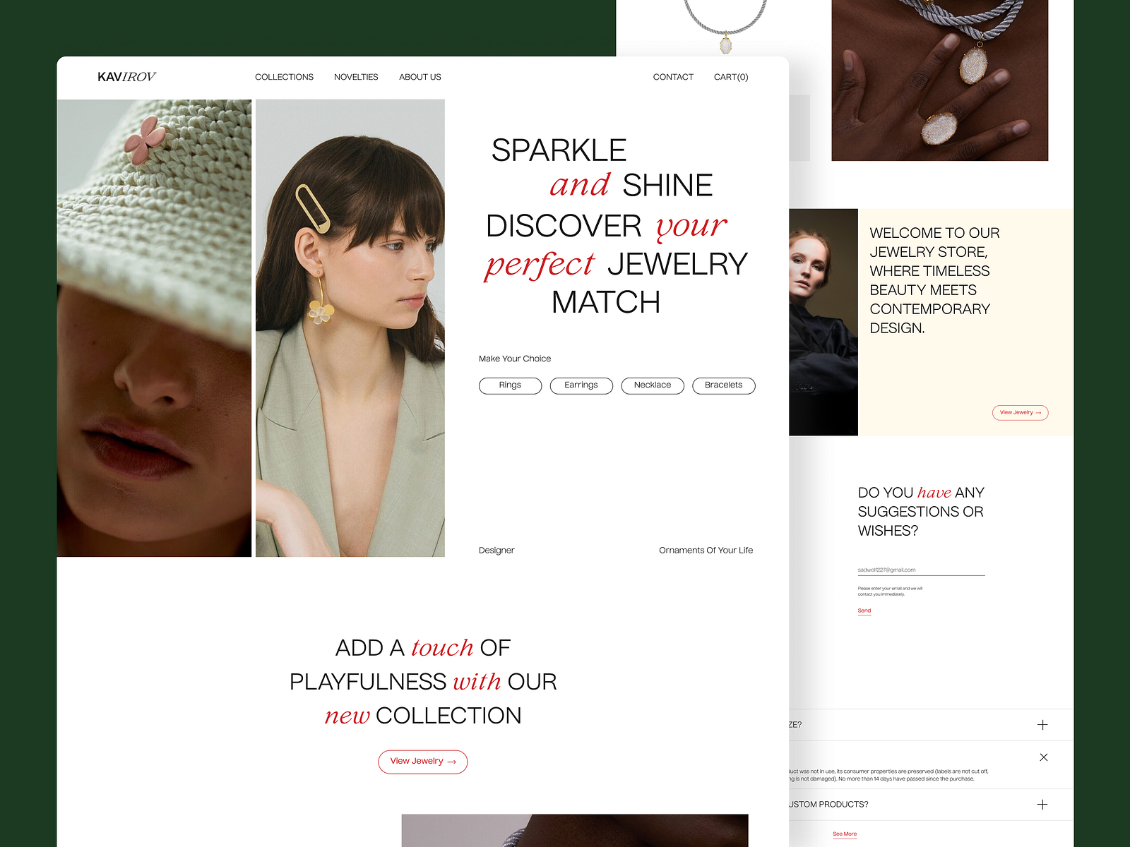 UX/UI Design / Jewellery, concept by Sofiia on Dribbble