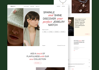 UX/UI Design / Jewellery, concept design graphic design typography ui ux web