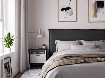 Scandinavian Style Bed Room 3d visualization architectural design bedroom design design interior design room design ideas