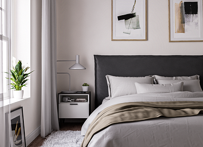 Scandinavian Style Bed Room 3d visualization architectural design bedroom design design interior design room design ideas