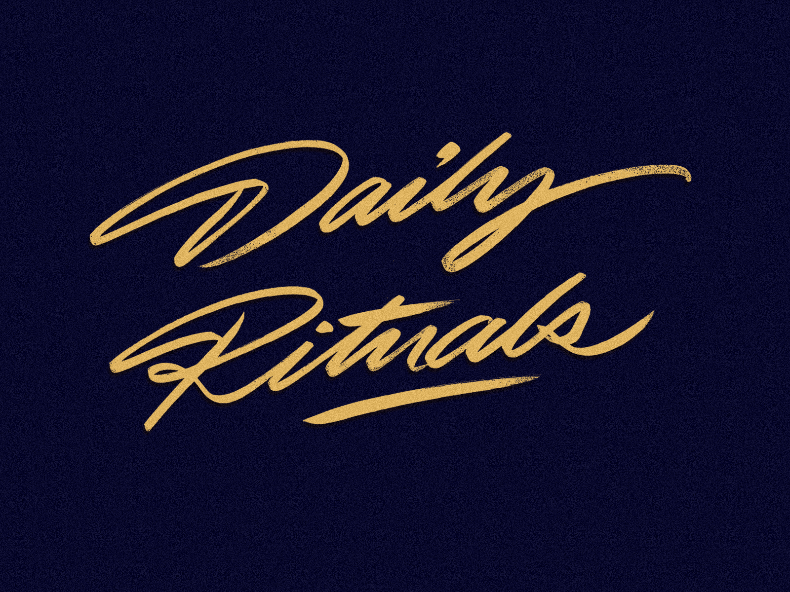 Daily Rituals: calligraphy brushlettering calligraphy clothing custom flow fun handwritten idea lettering logo mindful original rituals script signature type urban wordmark zen