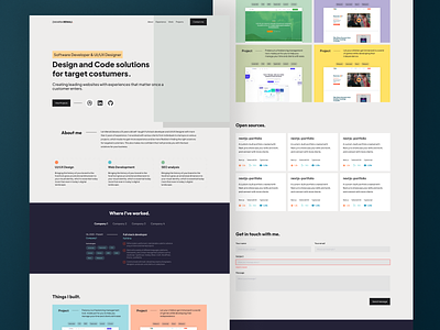 Developer portfolio - full app design form portfolio ui ui design web web design website